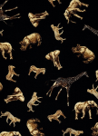 Serengeti - Animal Scatter 1, Black